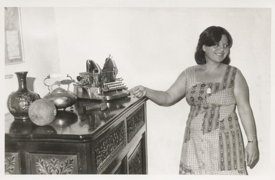 María Elba Gálvez Moreno, Encargada del Museo y Biblioteca en el año 1978, embarazada de su primera hija, Lorena del Pilar. María Elba Gálvez Moreno, Encargada del Museo y Biblioteca en el año 1978, embarazada de su primera hija, Lorena del Pilar.