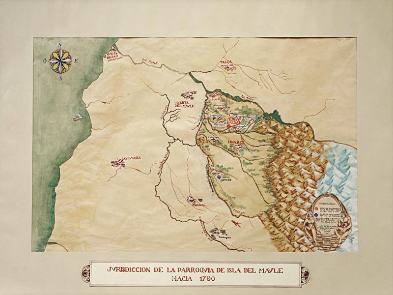 Jurisdicción de la Parroquia de Isla de Maule hacia 1790 Jurisdicción de la Parroquia de Isla de Maule hacia 1790