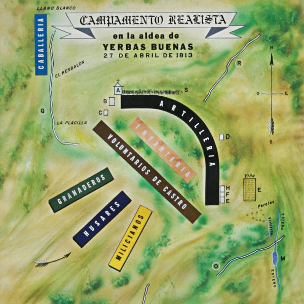 Campamento realista en la aldea de Yerbas Buenas, detalle