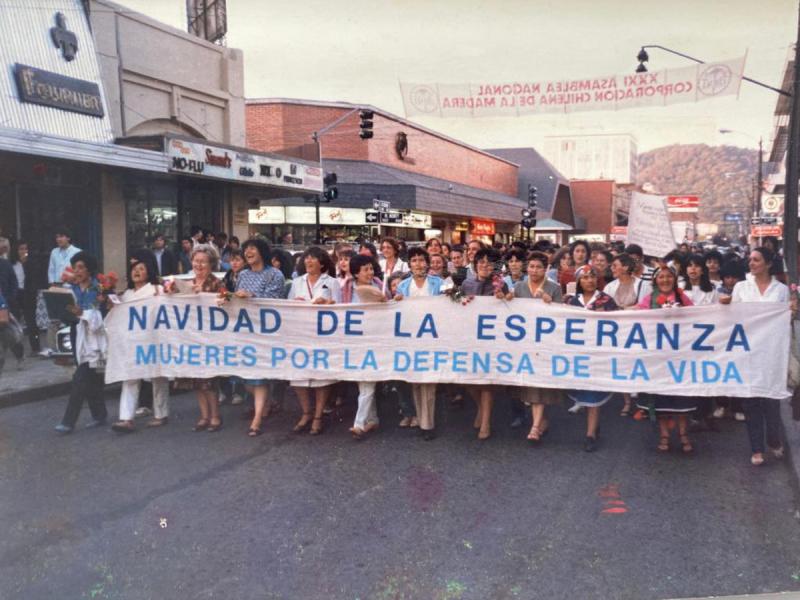 Marcha en Temuco, Región de La Araucanía, sin fecha. Donante: Glasfila Reyes. Fotografía.