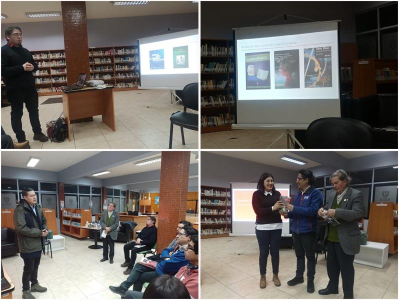Donanción de libros de la Agrupación de Ex Presos Políticos Enrique Pérea Rubilar a la Biblioteca Municipal de Temuco,  31 agosto 2023. Donante:  Agrupación de Ex Presos Políticos Enrique Pérea Rubilar. Fotografía.